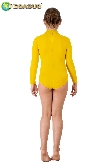 BODY DANZA COLLO ALTO LYCRA GIALLO BAMBINA